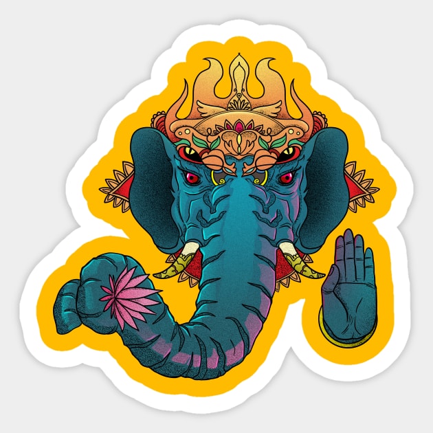 HI 5 GANESH Sticker by GOUP